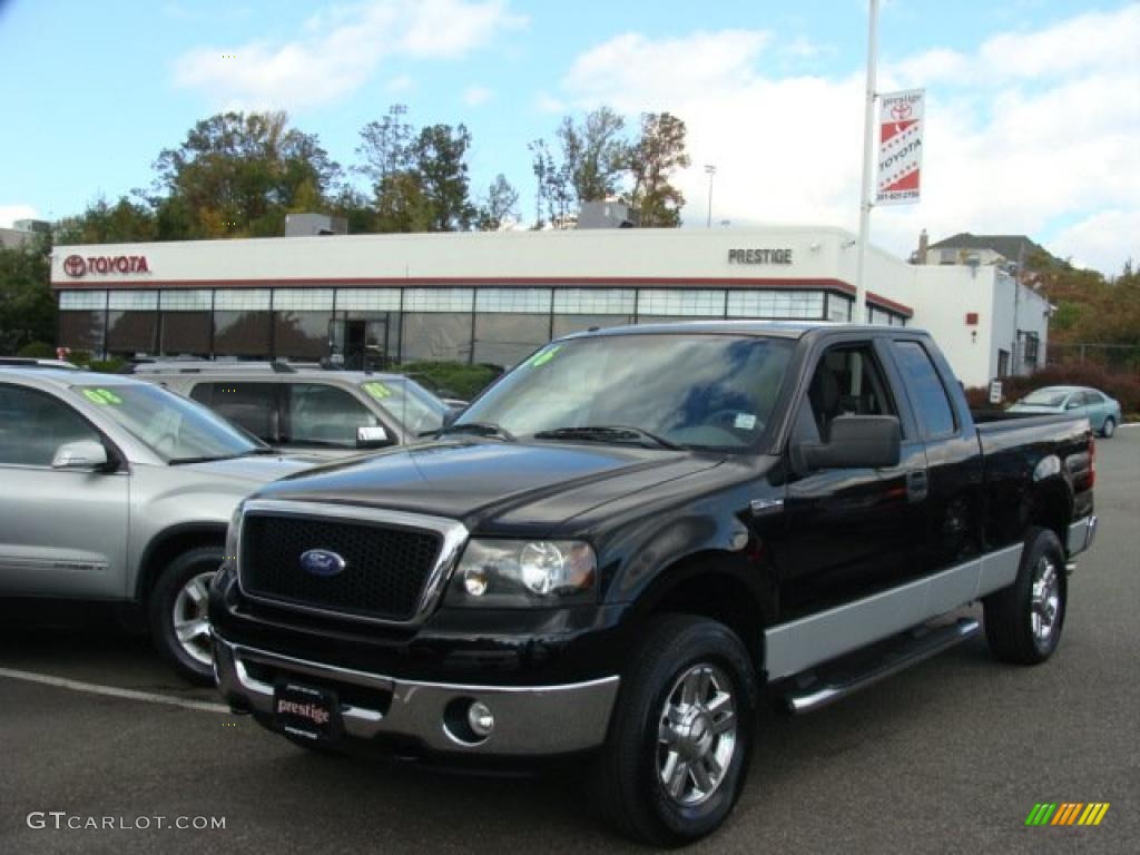 2006 F150 XLT SuperCab 4x4 - Black / Medium/Dark Flint photo #1