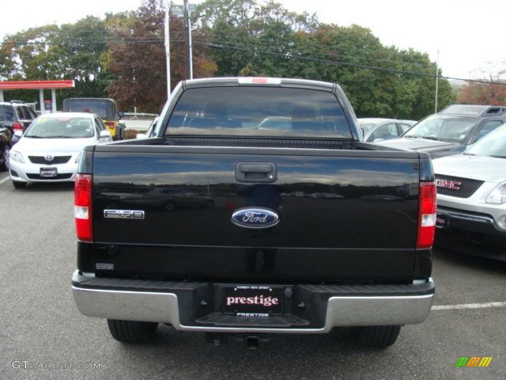 2006 F150 XLT SuperCab 4x4 - Black / Medium/Dark Flint photo #5