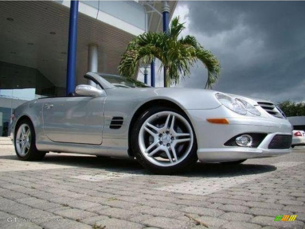 Diamond Silver Metallic 2007 Mercedes-Benz SL 550 Roadster Exterior Photo #38397771