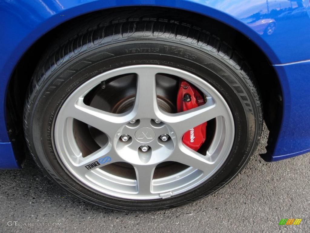 2005 Lancer Evolution VIII - Electric Blue Metallic / Black photo #9