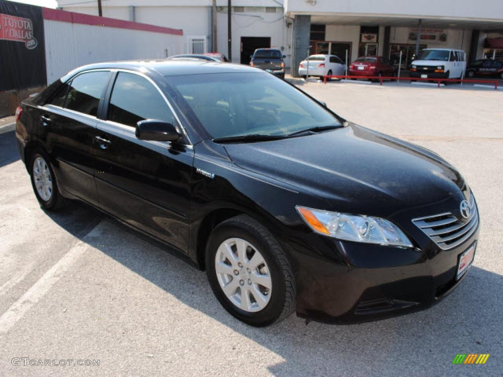 2008 Camry Hybrid - Black / Bisque photo #3