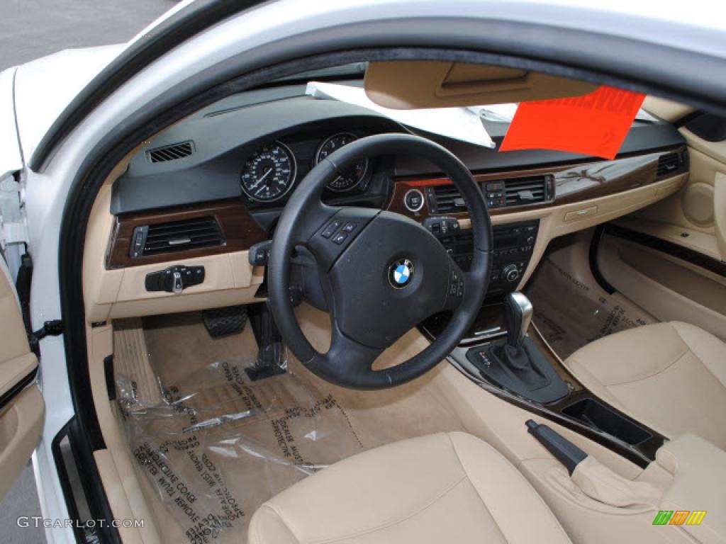2009 BMW 3 Series 328i Sport Wagon Beige Dashboard Photo #38400312
