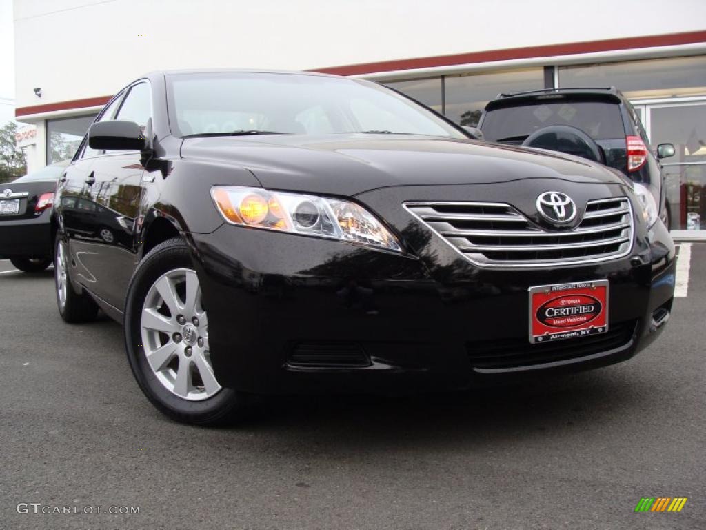 2008 Camry Hybrid - Black / Ash photo #1