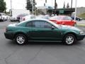 2001 Dark Highland Green Ford Mustang V6 Coupe  photo #6
