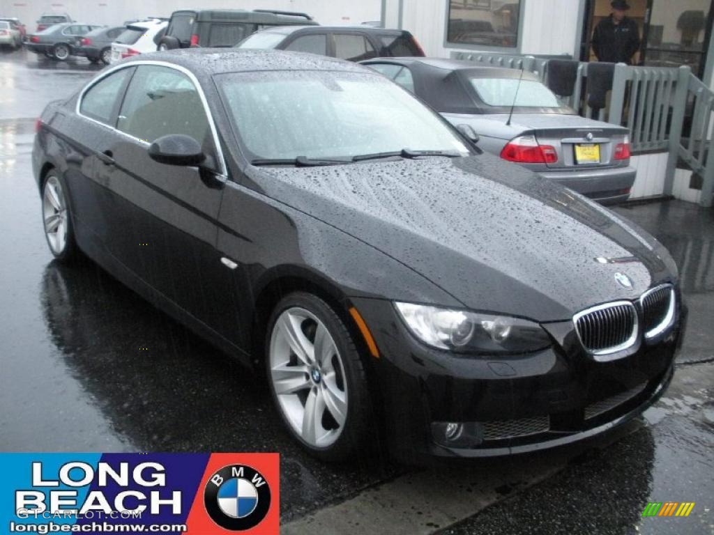 2007 3 Series 335i Coupe - Jet Black / Black photo #1