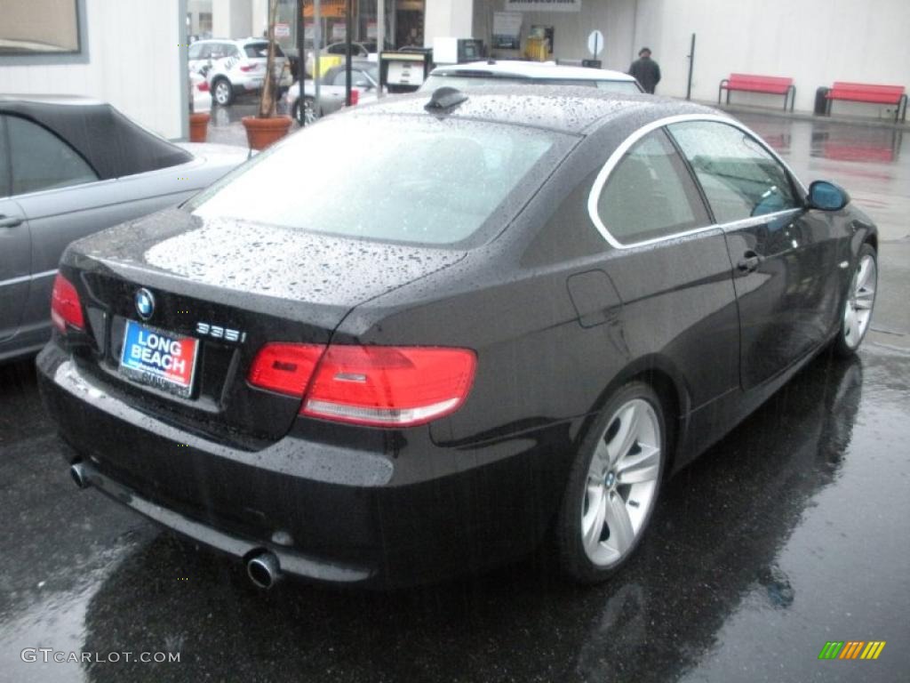 2007 3 Series 335i Coupe - Jet Black / Black photo #3