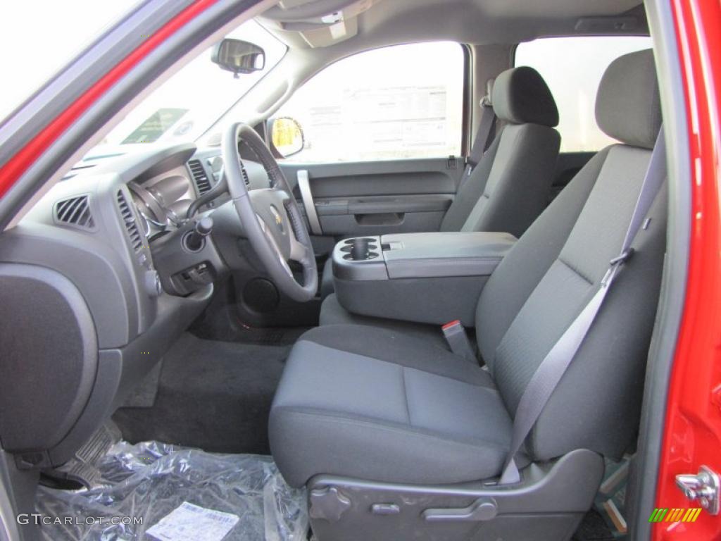 Ebony Interior 2011 Chevrolet Silverado 1500 LT Crew Cab Photo #38403952