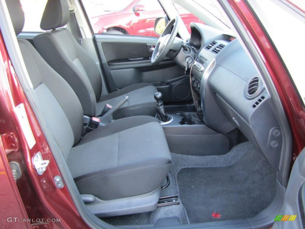 Black Interior 2008 Suzuki SX4 Sedan Photo #38405174