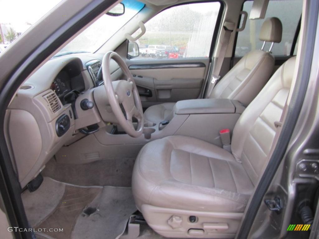 Medium Parchment Interior 2002 Ford Explorer Limited 4x4 Photo #38405438