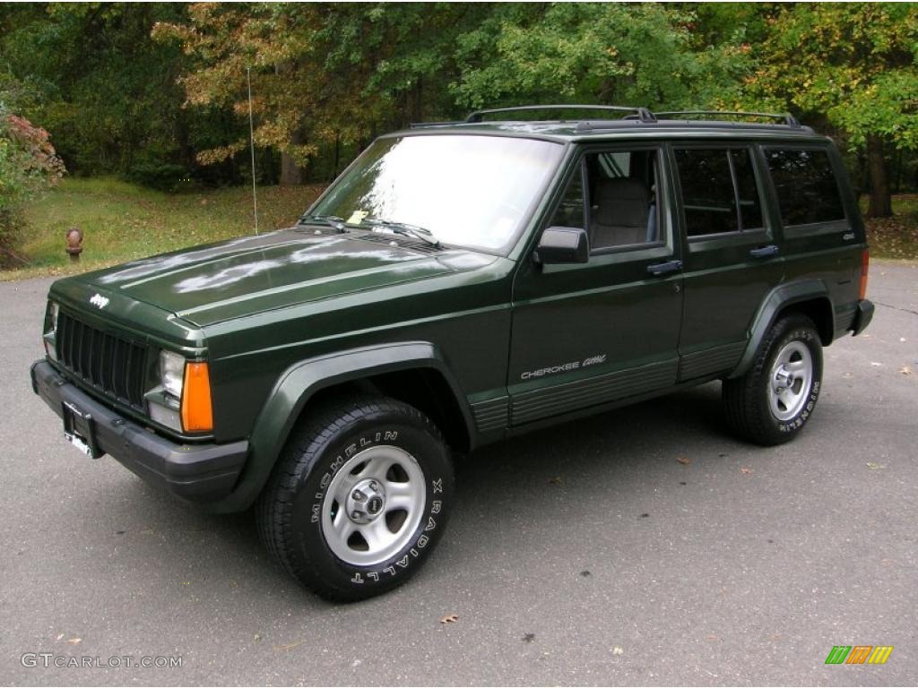 1996 Cherokee Classic 4x4 - Moss Green Pearl / Gray photo #1