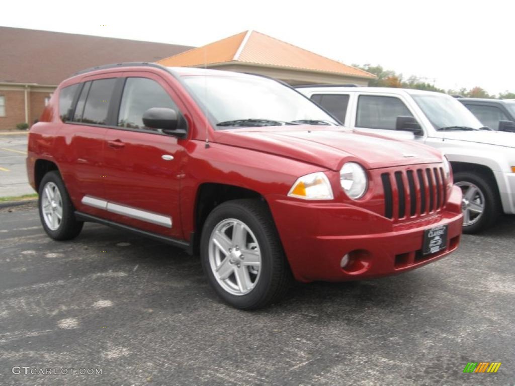 2010 Compass Latitude - Inferno Red Crystal Pearl / Dark Slate Gray photo #3