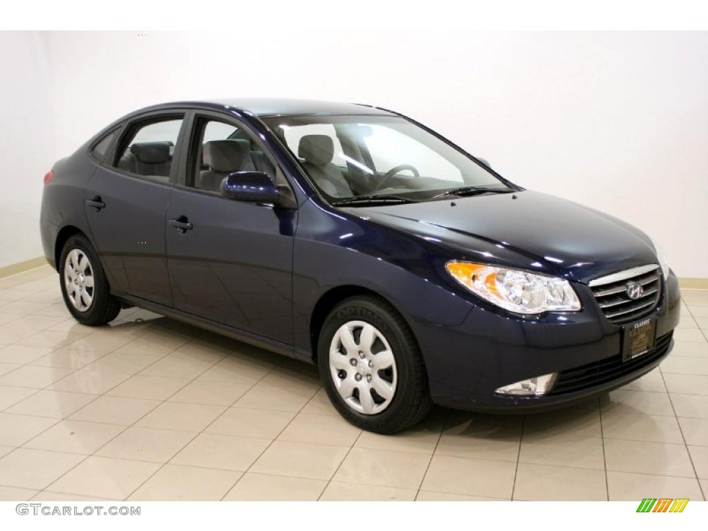 2009 Elantra GLS Sedan - Regatta Blue / Gray photo #1