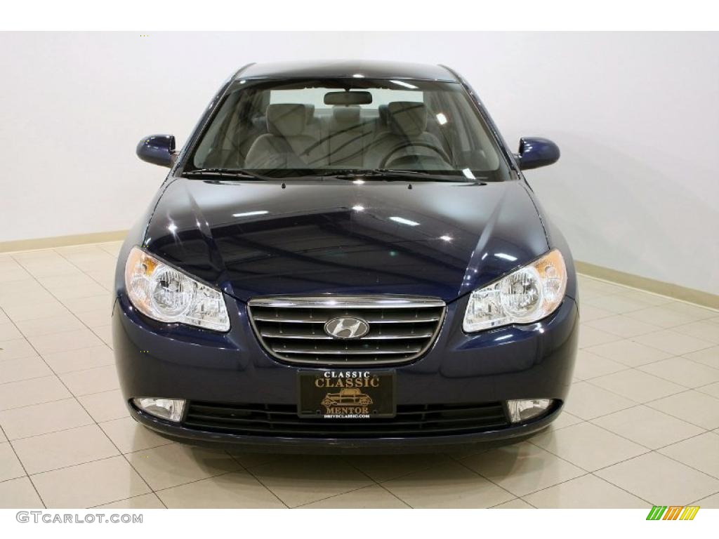 2009 Elantra GLS Sedan - Regatta Blue / Gray photo #2
