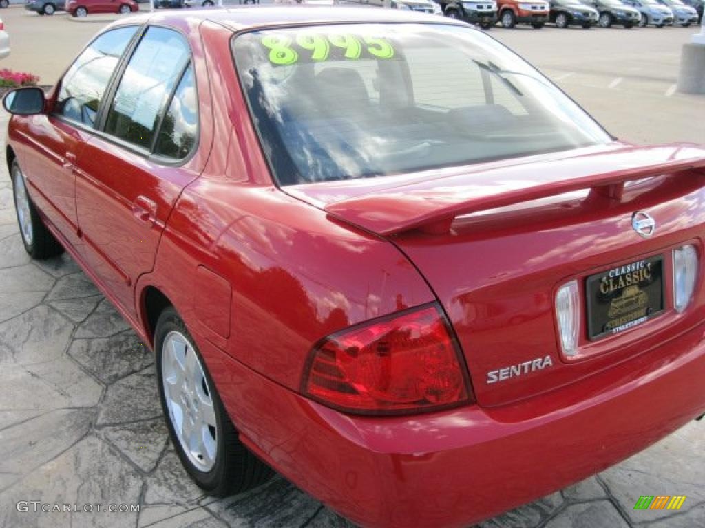 2006 Sentra 1.8 S Special Edition - Code Red / Charcoal photo #9