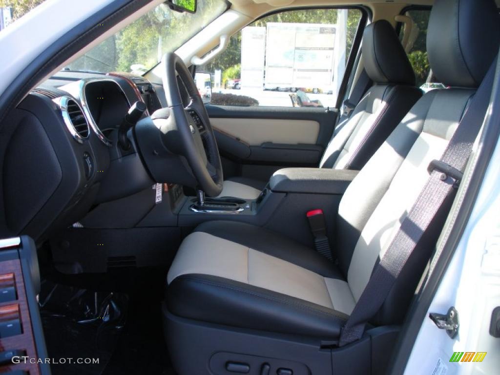 Black Interior 2010 Ford Explorer Eddie Bauer Photo #38414509