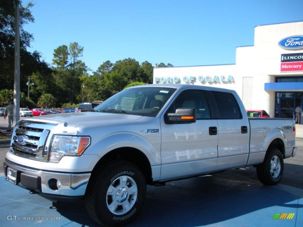 2010 F150 XLT SuperCrew 4x4 - Ingot Silver Metallic / Medium Stone photo #1