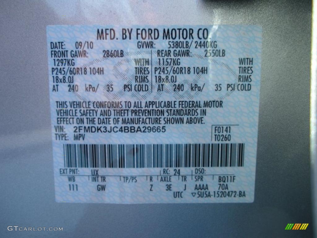 2011 Edge Color Code UX for Ingot Silver Metallic Photo #38416073