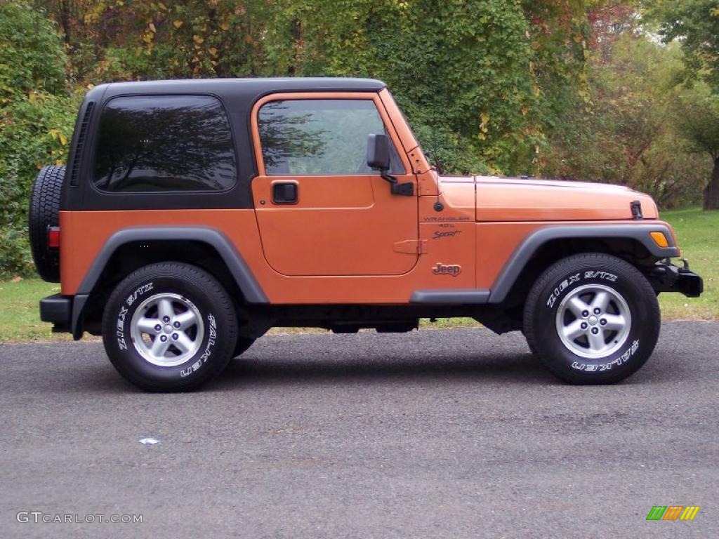 Amber Fire Pearl 2001 Jeep Wrangler Sport 4x4 Exterior Photo #38416349