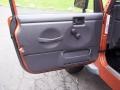 Agate Black 2001 Jeep Wrangler Sport 4x4 Door Panel