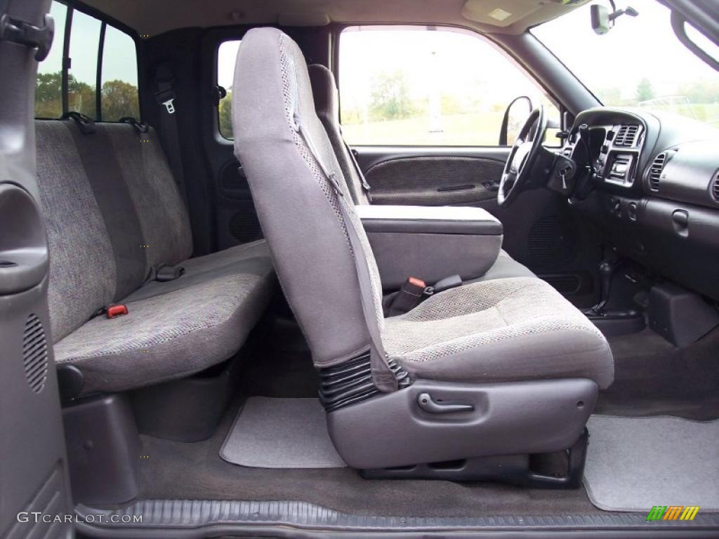 Mist Gray Interior 2001 Dodge Ram 3500 SLT Quad Cab 4x4 Dually Photo #38417881