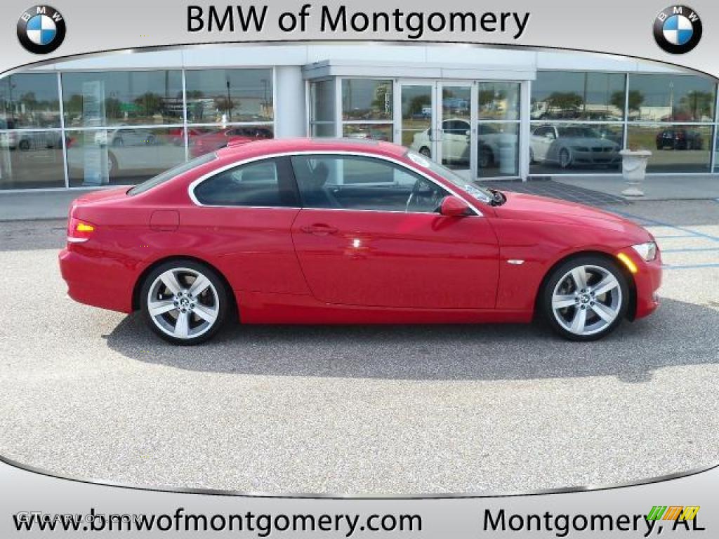 2007 3 Series 335i Coupe - Crimson Red / Black photo #2