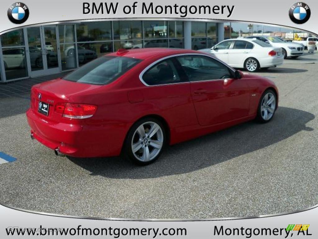 2007 3 Series 335i Coupe - Crimson Red / Black photo #3