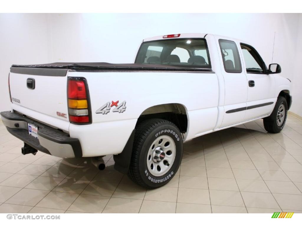 2007 Sierra 1500 Classic SL Extended Cab 4x4 - Summit White / Dark Titanium photo #6