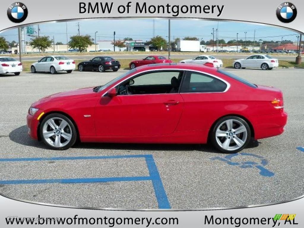 2007 3 Series 335i Coupe - Crimson Red / Black photo #7