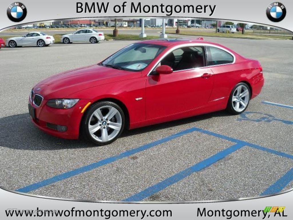 2007 3 Series 335i Coupe - Crimson Red / Black photo #8