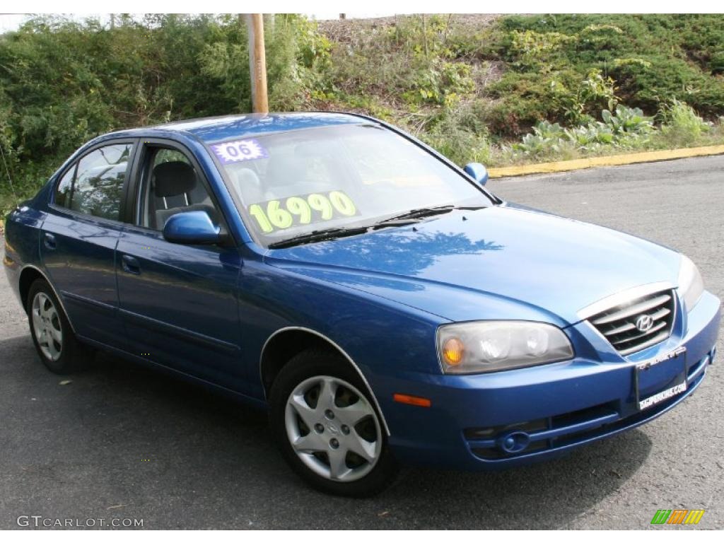 2006 Elantra GLS Sedan - Tidal Wave Blue / Gray photo #3