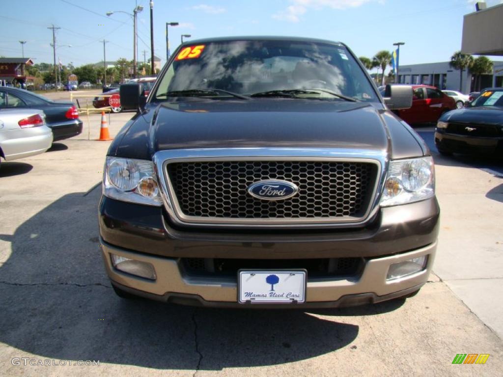2005 F150 Lariat SuperCrew - Dark Stone Metallic / Tan photo #3