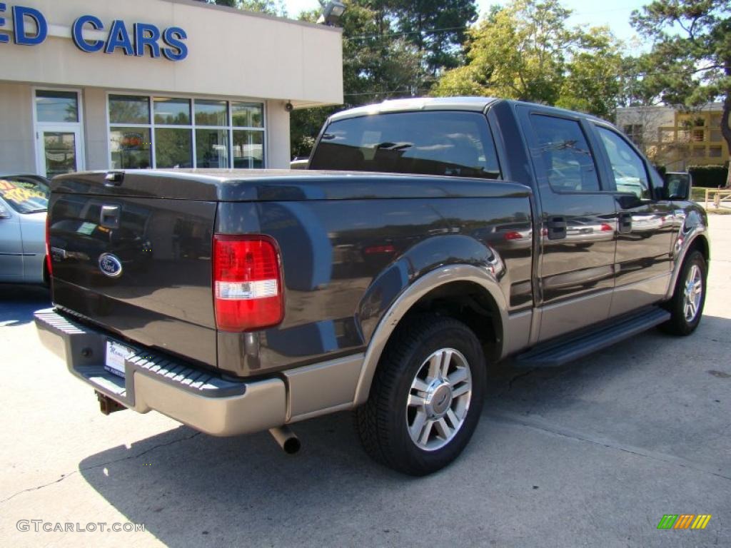 2005 F150 Lariat SuperCrew - Dark Stone Metallic / Tan photo #8