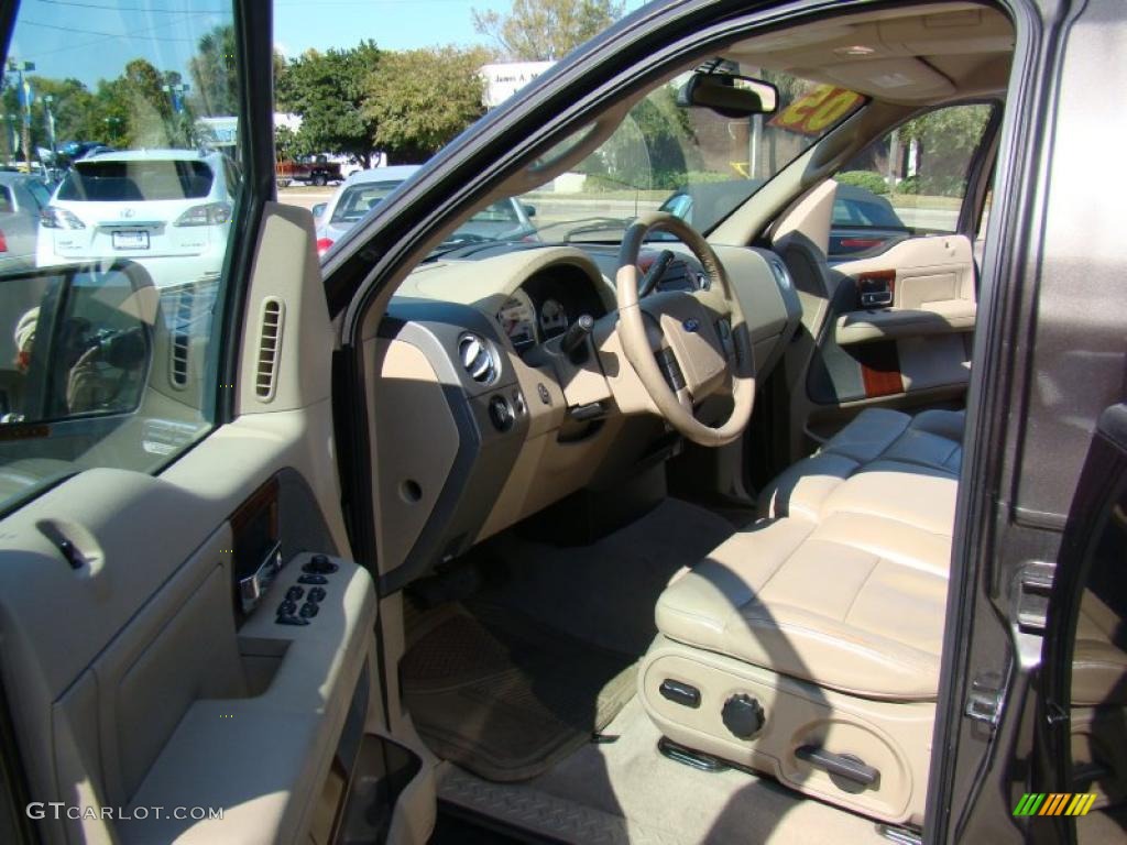 2005 F150 Lariat SuperCrew - Dark Stone Metallic / Tan photo #9