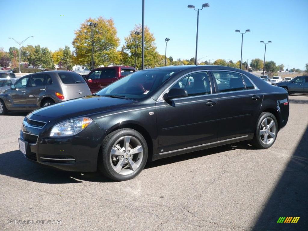 2008 Malibu LT Sedan - Black Granite Metallic / Ebony photo #2