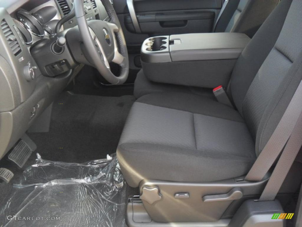 Ebony Interior 2011 Chevrolet Silverado 1500 LT Extended Cab 4x4 Photo #38423893