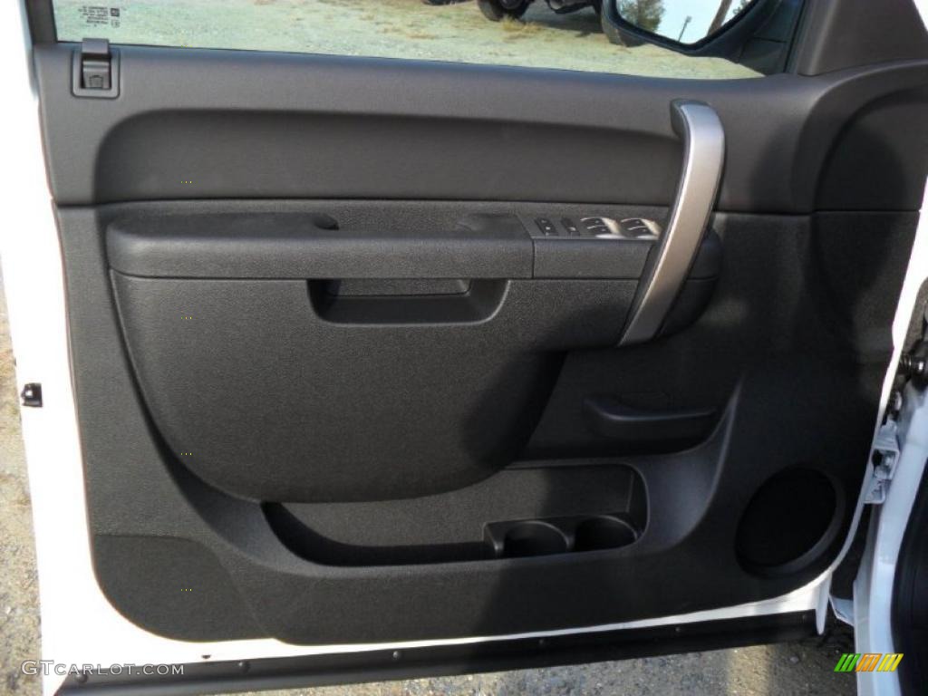 2011 Chevrolet Silverado 1500 LT Extended Cab 4x4 Ebony Door Panel Photo #38423925
