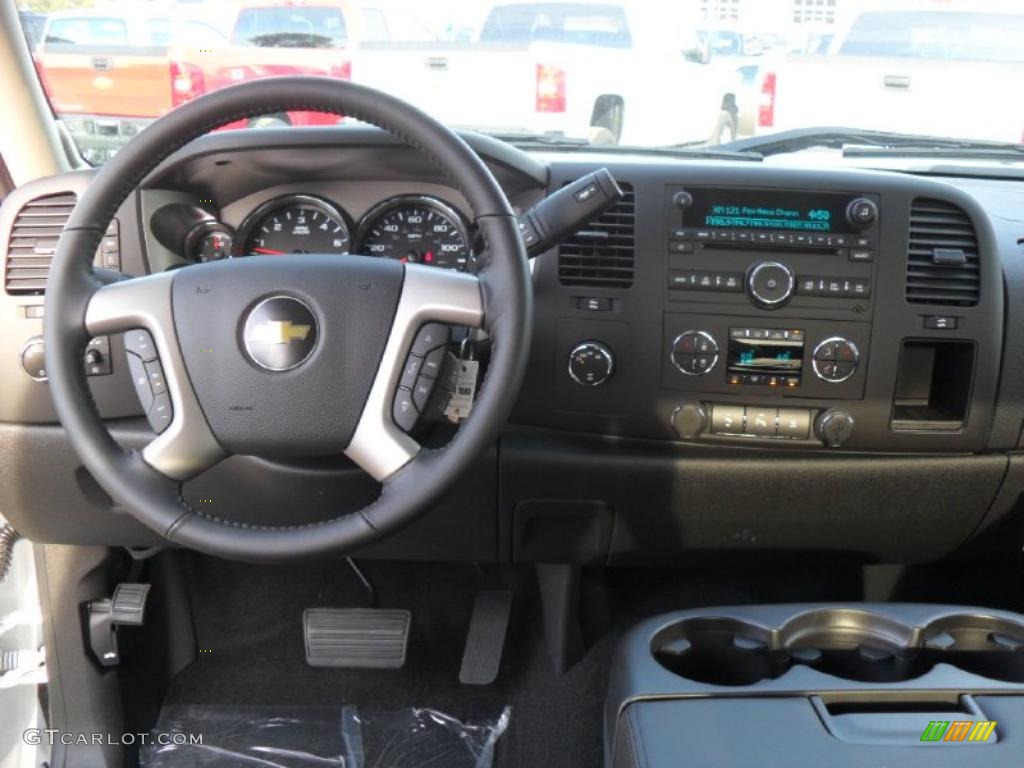 2011 Chevrolet Silverado 1500 LT Extended Cab 4x4 Ebony Dashboard Photo #38424033