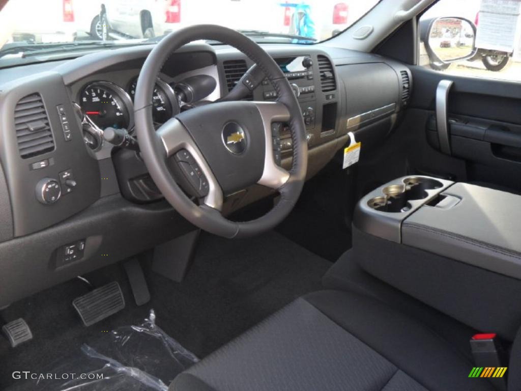 2011 Chevrolet Silverado 1500 LT Extended Cab 4x4 Ebony Dashboard Photo #38424189