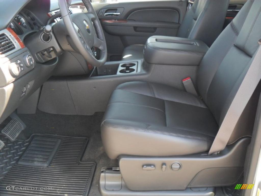 Ebony Interior 2011 Chevrolet Silverado 3500HD LTZ Crew Cab 4x4 Dually Photo #38424301