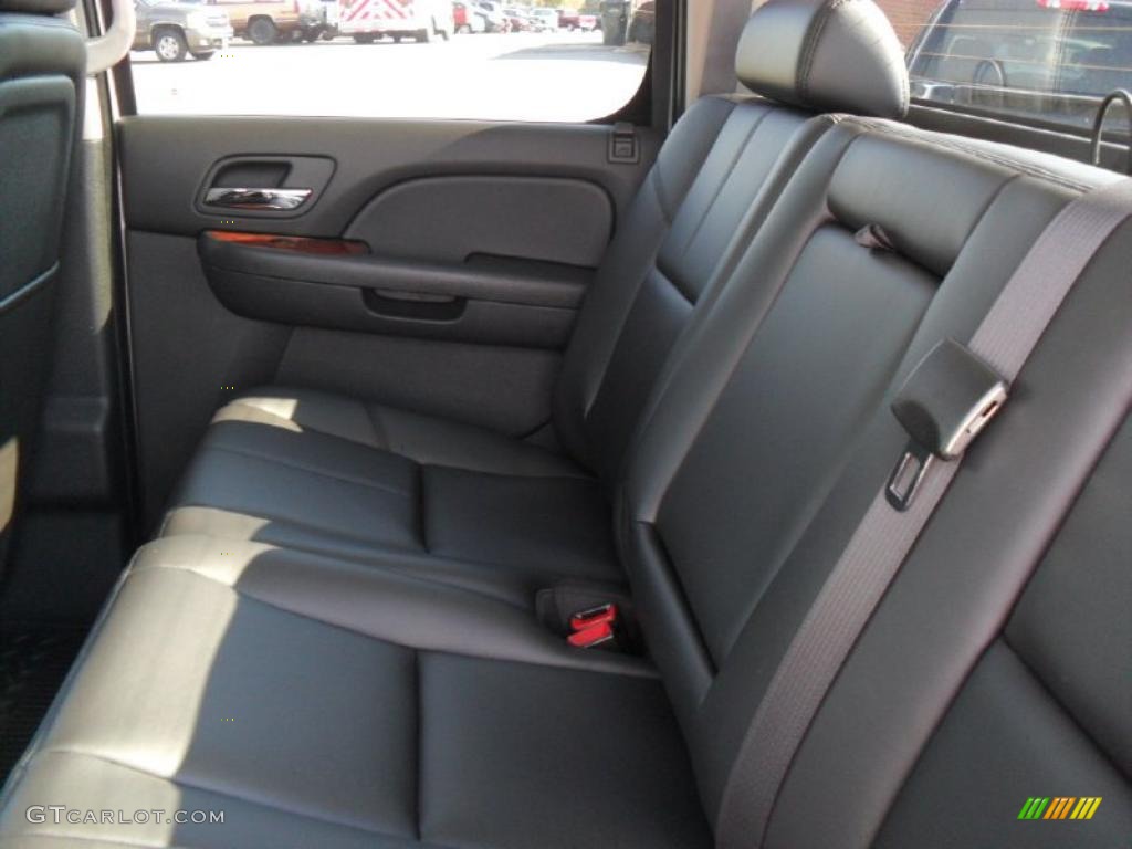 Ebony Interior 2011 Chevrolet Silverado 3500HD LTZ Crew Cab 4x4 Dually Photo #38424421