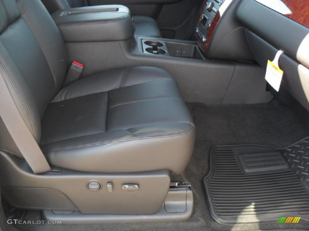 Ebony Interior 2011 Chevrolet Silverado 3500HD LTZ Crew Cab 4x4 Dually Photo #38424501