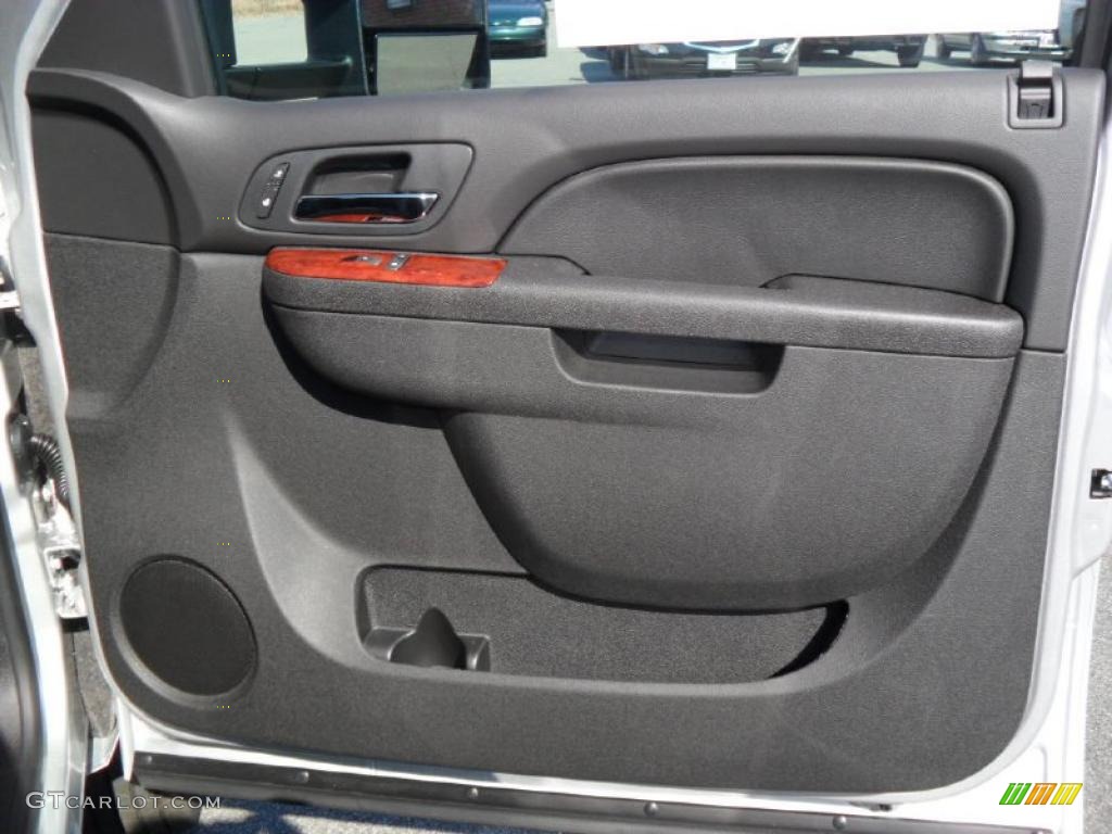 2011 Chevrolet Silverado 3500HD LTZ Crew Cab 4x4 Dually Ebony Door Panel Photo #38424537