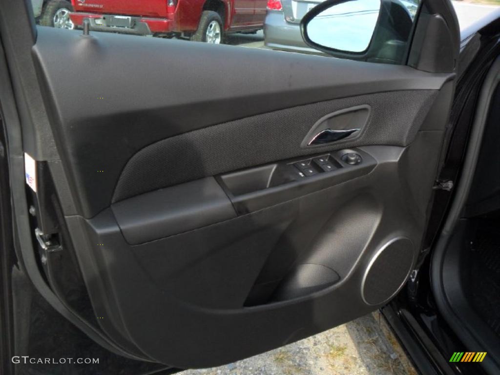 2011 Chevrolet Cruze LTZ Jet Black Leather Door Panel Photo #38428361