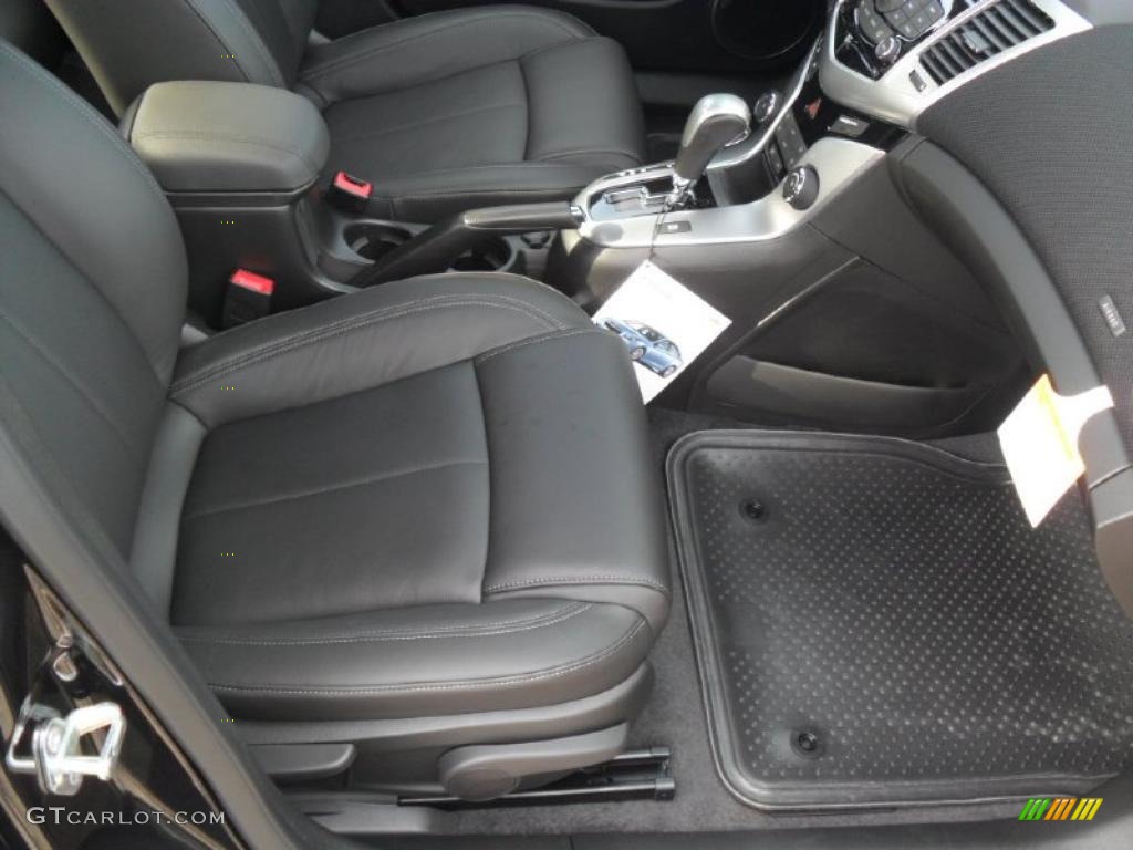 Jet Black Leather Interior 2011 Chevrolet Cruze LTZ Photo #38428545