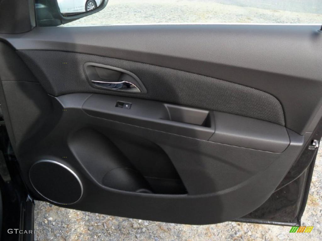 2011 Chevrolet Cruze LTZ Jet Black Leather Door Panel Photo #38428581