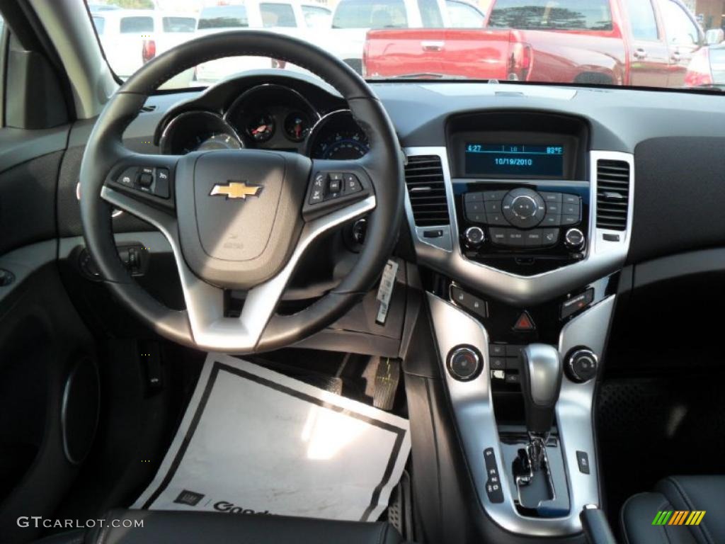 2011 Chevrolet Cruze LTZ Jet Black Leather Dashboard Photo #38428897