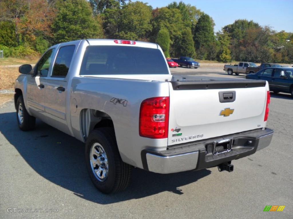 2011 Silverado 1500 LS Crew Cab 4x4 - Sheer Silver Metallic / Dark Titanium photo #2