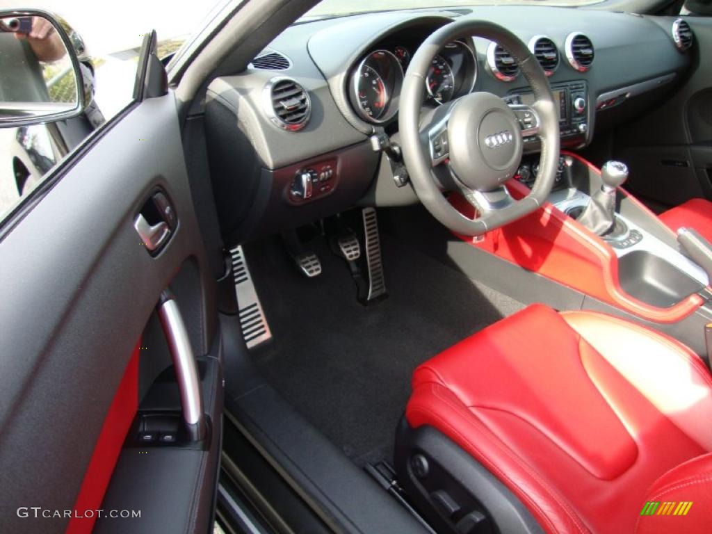 Magma Red Interior 2009 Audi TT 3.2 quattro Coupe Photo #38430329