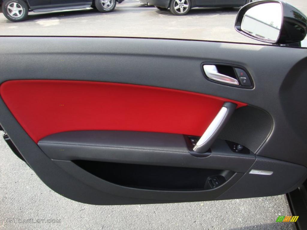 2009 Audi TT 3.2 quattro Coupe Magma Red Door Panel Photo #38430345