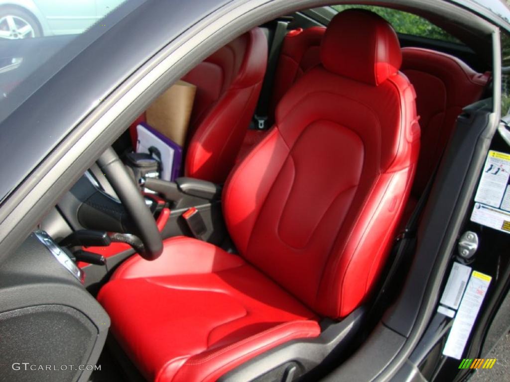 Magma Red Interior 2009 Audi TT 3.2 quattro Coupe Photo #38430393